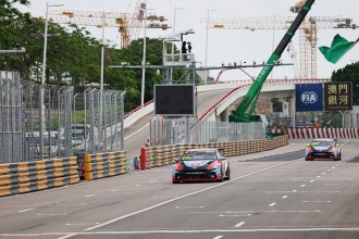 Mikel Azcona and Norbert Michelisz lead practice at Macau
